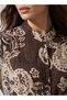 LONG WAIST ELASTICATED PRINTED DRESS - 7