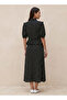 Youth Polka Dot Print Shirt Dress with Ruffles - 5