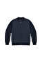 Men's Large Size Melange Navy Blue Vento Pocket Knitwear Cardigan 3Xl-4Xl-5Xl-6Xl - 4