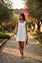 Women's Square Neck Sleeveless Relaxed Cut Dress