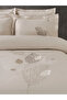 Nival Embroidered Cotton Satin Double Duvet Cover Set - 3