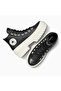 Chuck Taylor All Star Lugged Heel Women's Black Leather Platform Waterproof Boots - 8