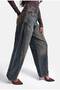 Women's Denim Color 4W6-8 Barrel Fit Side Zipper Detailed Design Denim Jeans