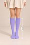 Women's Bamboo Knee Socks Lilac Color Single Pair - 2