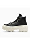 Chuck Taylor All Star Lugged Heel Women's Black Leather Platform Waterproof Boots - 6