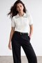 Polo Collar Knitwear Blouse - 2