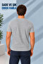 Men's Crew Neck Short Sleeve Undershirt (Tutku Authorized Seller) Set of 2 – 1 Black 1 Gray - 4