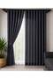 Mesh Knitted Black Tulle Curtain Heavy Weight (1/3 Dense Pleat) - 2