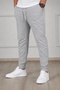Set of 3 Unisex Ribbed Sweatpants Regular Black Gray Navy Blue Color Sports Sweatpants - 3
