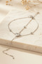 Women's Steel Heart Figured Stone Detailed Adjustable Chain Bracelet - 3