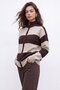 Striped knit sweater with zipper - 4