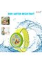 Round Analog Kids Watch for Boy and Girls 30M Water Resistant, Unbreakable Silicone Textured Strap, Printed Star Moon Dial - 5