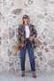 Navy Blue Washed Mom Jeans - 2