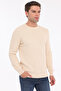 Cream Men's 100% Cotton Zigzag Knit Patterned Crew Neck Knitwear Sweater Trist-1204 - 3