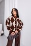 Diamond Patterned Buttoned Cardigan - 3