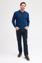 Men's Polo Neck Long Sleeve Sweatshirt - 7