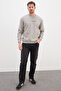 Perfect Printed Striped Pique Fabric Sweatshirt - 3