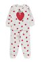 Strawberry Patterned Pajama Set for 2-5 Years - Ecru