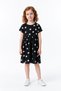 Girls Daisy Patterned Short Sleeve Casual and Special Occasion Dress - 3