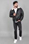 Oversize Winter Faux Leather Coat with Fur Collar Kmd 864_50532 - 5