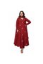 Red Chinon Salwar Kameez & Dupatta Set - ALV2094 | Red-Size:5XL-50-Inches