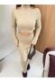 Women's Turtleneck Crop Knit Sweater Set - 5