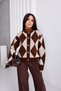 Diamond Patterned Buttoned Cardigan