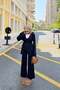 Selin Small Buttoned Suit Navy Blue - 4