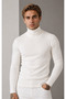 Men's Set of 2 Premium Cotton Turtleneck Camisole Ribbed Slimfit High-Neck Sweater - 2