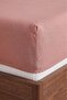 Powder Brown Aren Double Elastic Bed Sheet Set 160X200 cm - 3 Pieces - 6