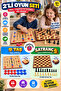 Set of 2: 9 Stone and Wooden Chess Pieces, 2-Player Intelligence Logic and Strategy Game Set – 3 mm Wooden Board - 2