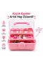 Children's Makeup & Jewelry & Buckle Organizer Automatic Opening Multi-Compartment Portable Box - 6