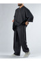 Belted Men's Black Suit Coc3384