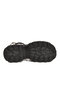 Black Women's Thick-Soled Ankle Buckle Multi-Strap Genuine Leather Platform Sandals B119 - 5