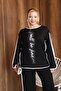Plus Size Lettering Detailed Ribbed Suit - 8