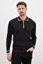 Half-Zip Striped Polo Collar Knit Sweater - 7