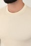 Men's 3 Thread Threaded Crew Neck Winter Sweatshirt with Fleece Inside - 3
