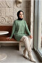 Women's Mercerized Jacquard Long Knitwear Tunic - 3