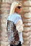 Striped Back Leopard Printed Cotton Shirt - 2