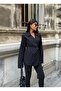 Women's Black Belted Padded Shirt - 2