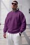 Men's Purple Crew Neck Sweatshirt
