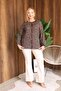 Plus Size Gilded Blouse with Button Detail - 2