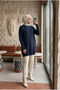 Women's Mercerized Jacquard Long Knitwear Tunic - 3