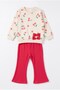 Baby Girl Little Cherry Tracksuit Set Pink - 3