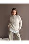 Soft Textured Half-Buttoned Knitted Sweater - 4
