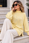 Stone Detailed Knitwear Sweater K6035 Lemon Yellow - 2