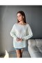 Boat Neck Textured Stylish Blouse - 3