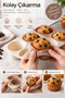 2 Pieces of 6-Piece Round Silicone Cake Mold 173 ml Muffin, Soufflé, Pudding, Chocolate and Dessert Mold - 8