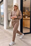 3 Thread Winter Crew Neck Sweatshirt Jogger Set - Relaxed Fit Stretchable - 6