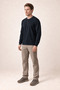 Bron Men's New Season Oversize Buttoned Sweatshirt Black - 3